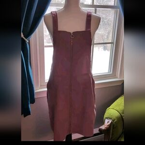 SHEIN Corduroy  Zipper Overall Dress Size XL